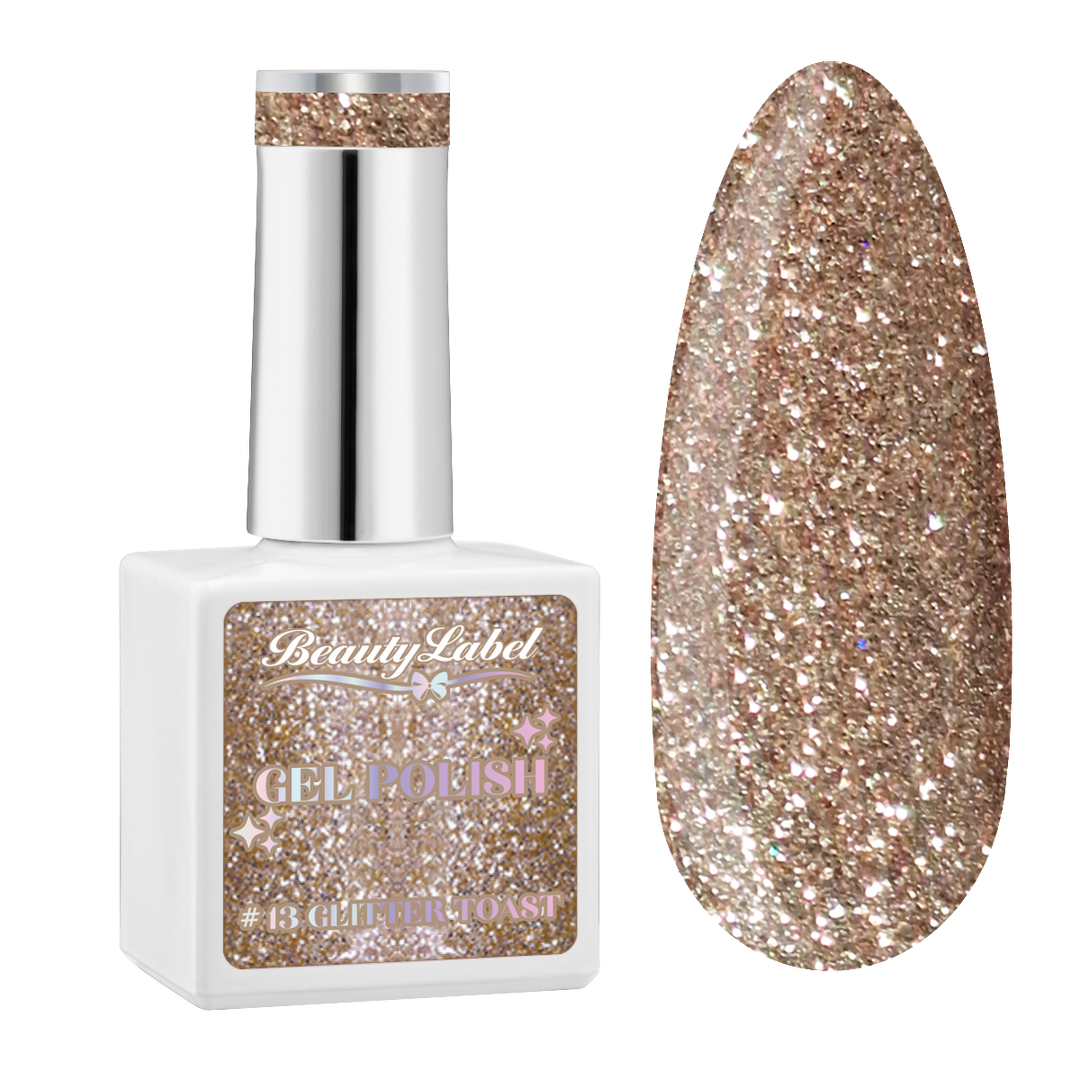 Gelpolish #13 - Glitter Toast - TPO vrij