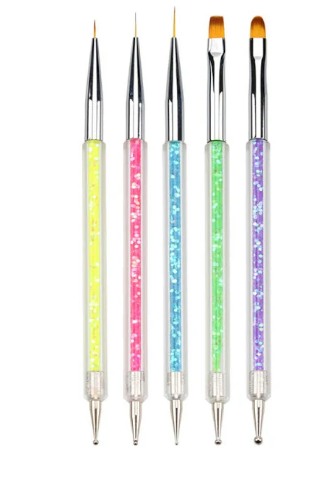 Dotting Tool & Stripe/ Gel Penselen set 5pcs