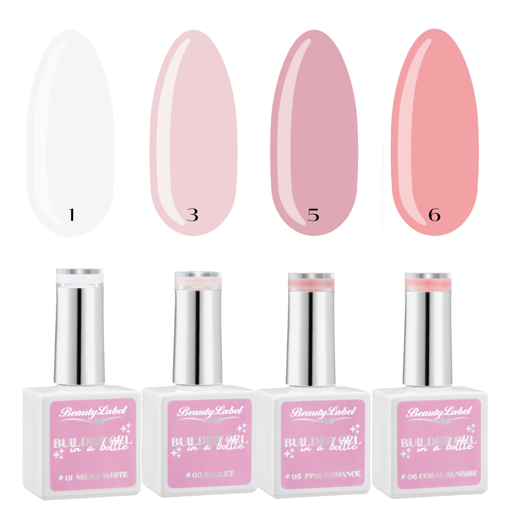 Beauty Label BIAB Sweet love kit (4stuks Builder in a Bottle)