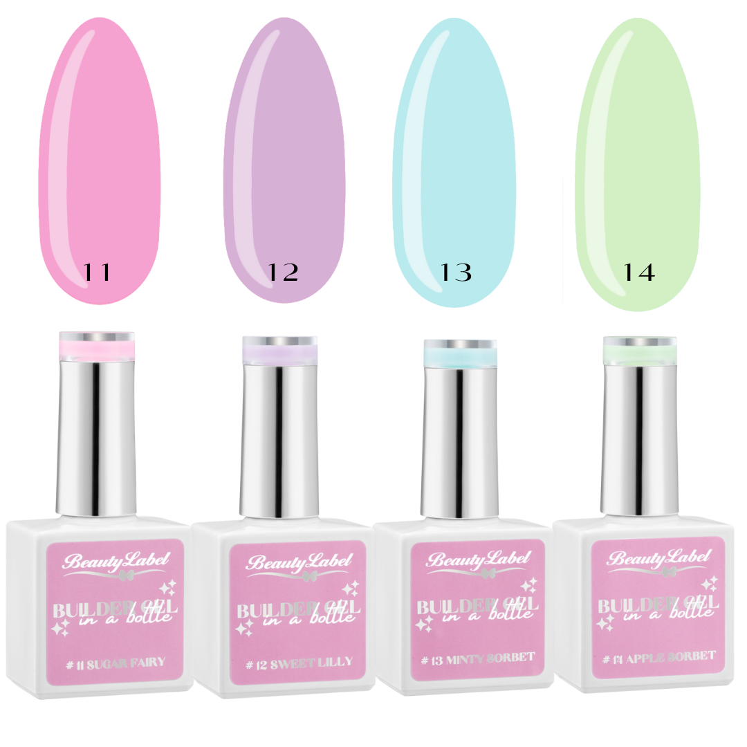 Beauty Label BIAB Pastel Club kit (4st. Builder in a Bottle)