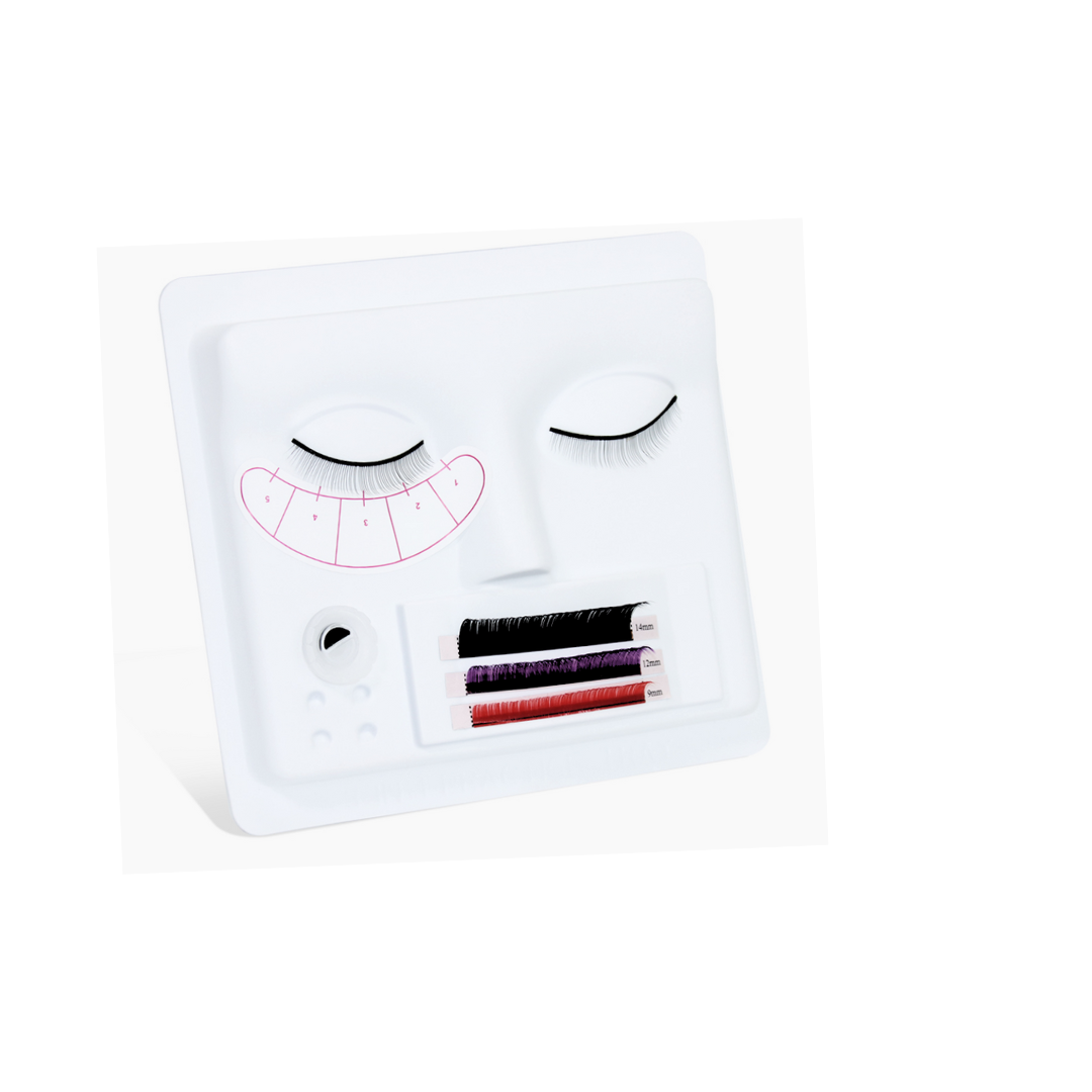 Plastic Eyelash practice head - 3 in 1