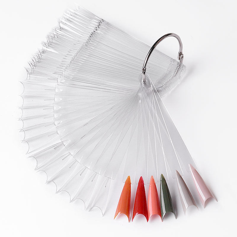Set van 50 transparante Tipring French Stiletto tips, ideaal voor het tonen van gelpolish of nail art kleuren.