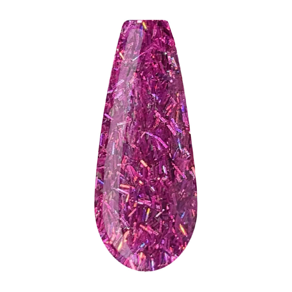 holographic flitters purple acrylic powder voorbeeld tip. Acrylic color powders voor het zetten van acrylnagels.
