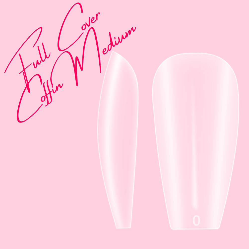 Full cover coffin M clear tips (600)