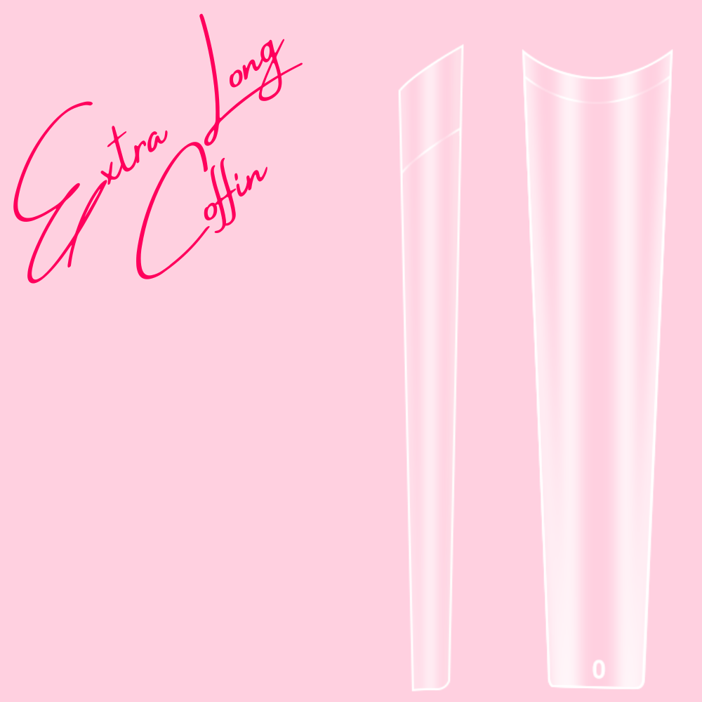 XL coffin clear tips (420)