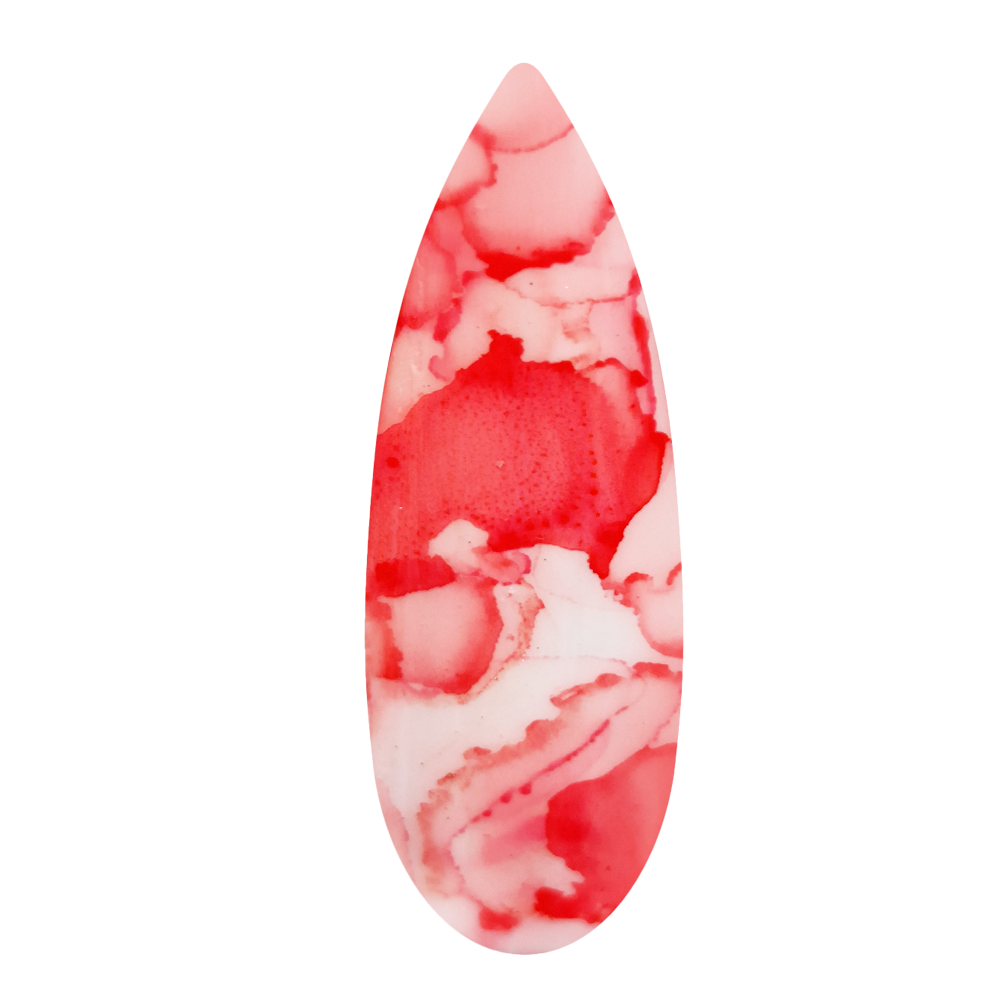 Marble Blooming ink red