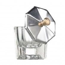 Dappendish glas met deksel van staal