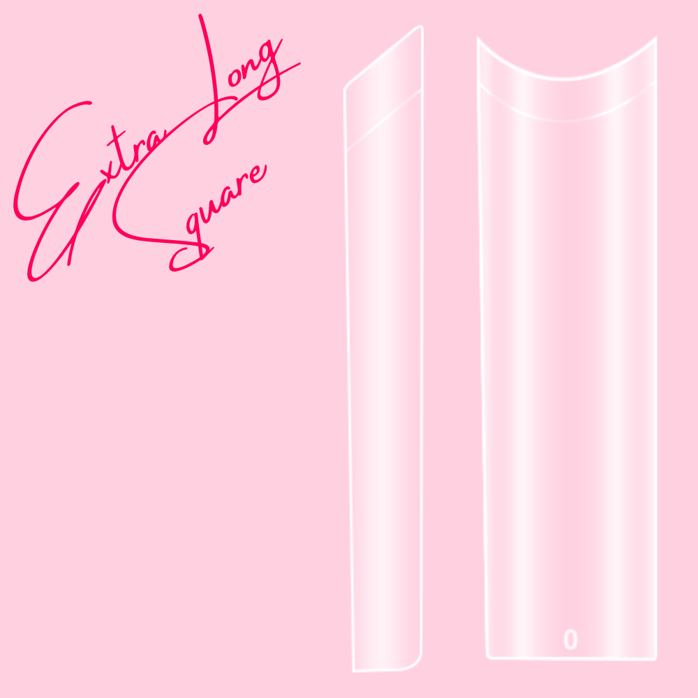 XL square clear tips (500)