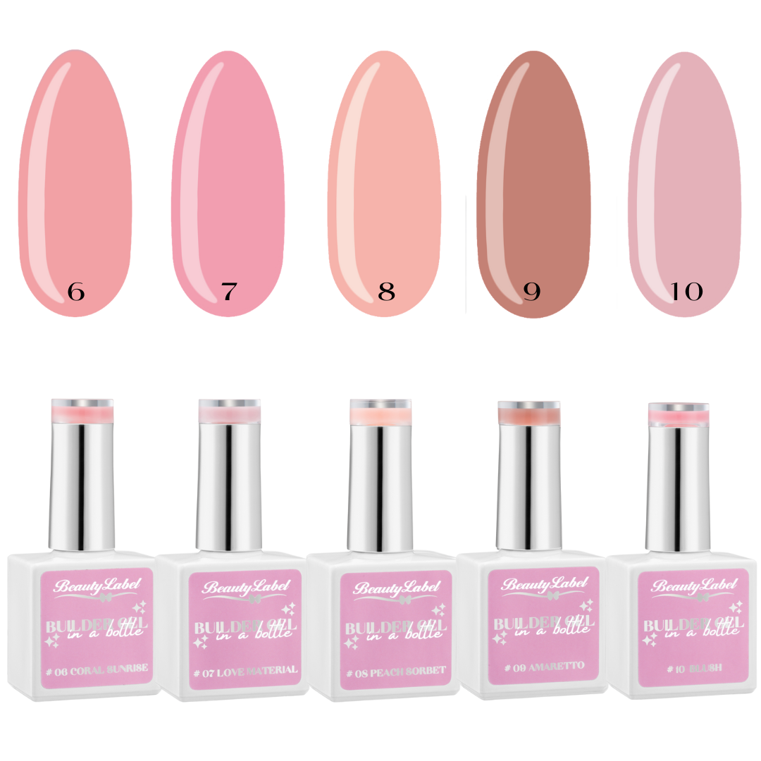 Beauty Label BIAB Pink love kit (5stuks Builder in a Bottle)