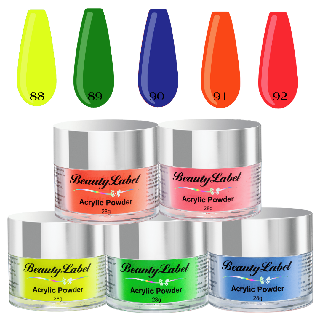 Beauty Label Color Acrylic Neon Club kit 5 stuks