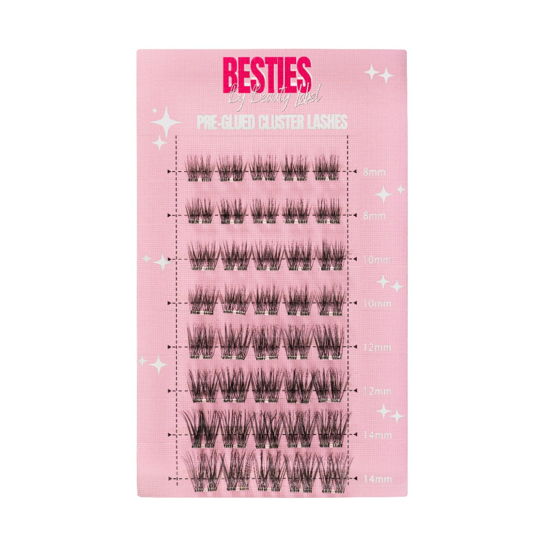 BESTIES Pre-glued cluster lashes - Fake it baby