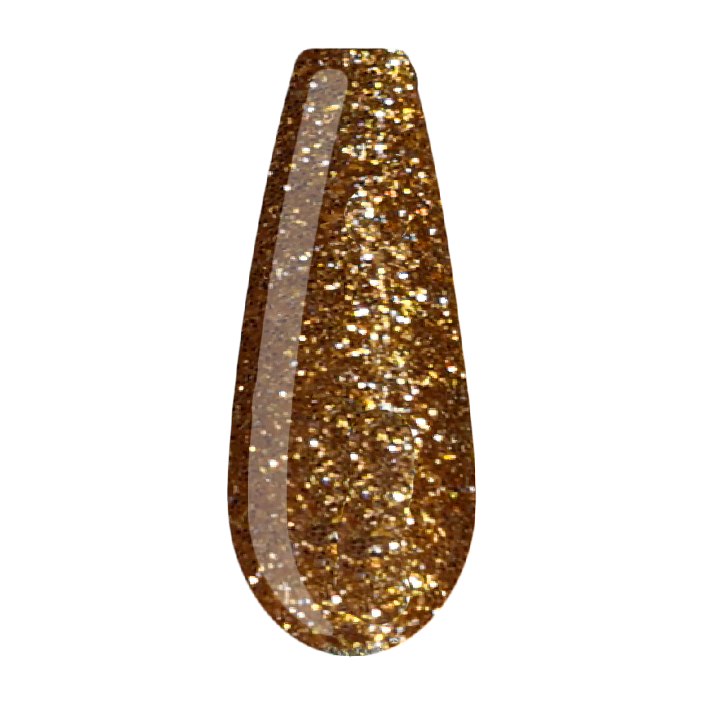 glitter shimmer gold goud brons bronze acrylic powder voorbeeld tip. Acrylic color powders voor het zetten van acrylnagels.