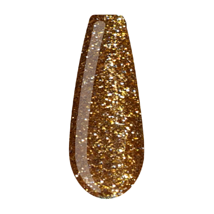 glitter shimmer gold goud brons bronze acrylic powder voorbeeld tip. Acrylic color powders voor het zetten van acrylnagels.