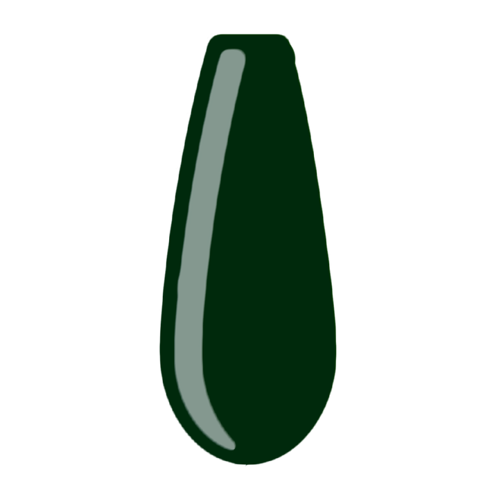 donker mos groen green acrylic powder voorbeeld tip. Acrylic color powders voor het zetten van acrylnagels.