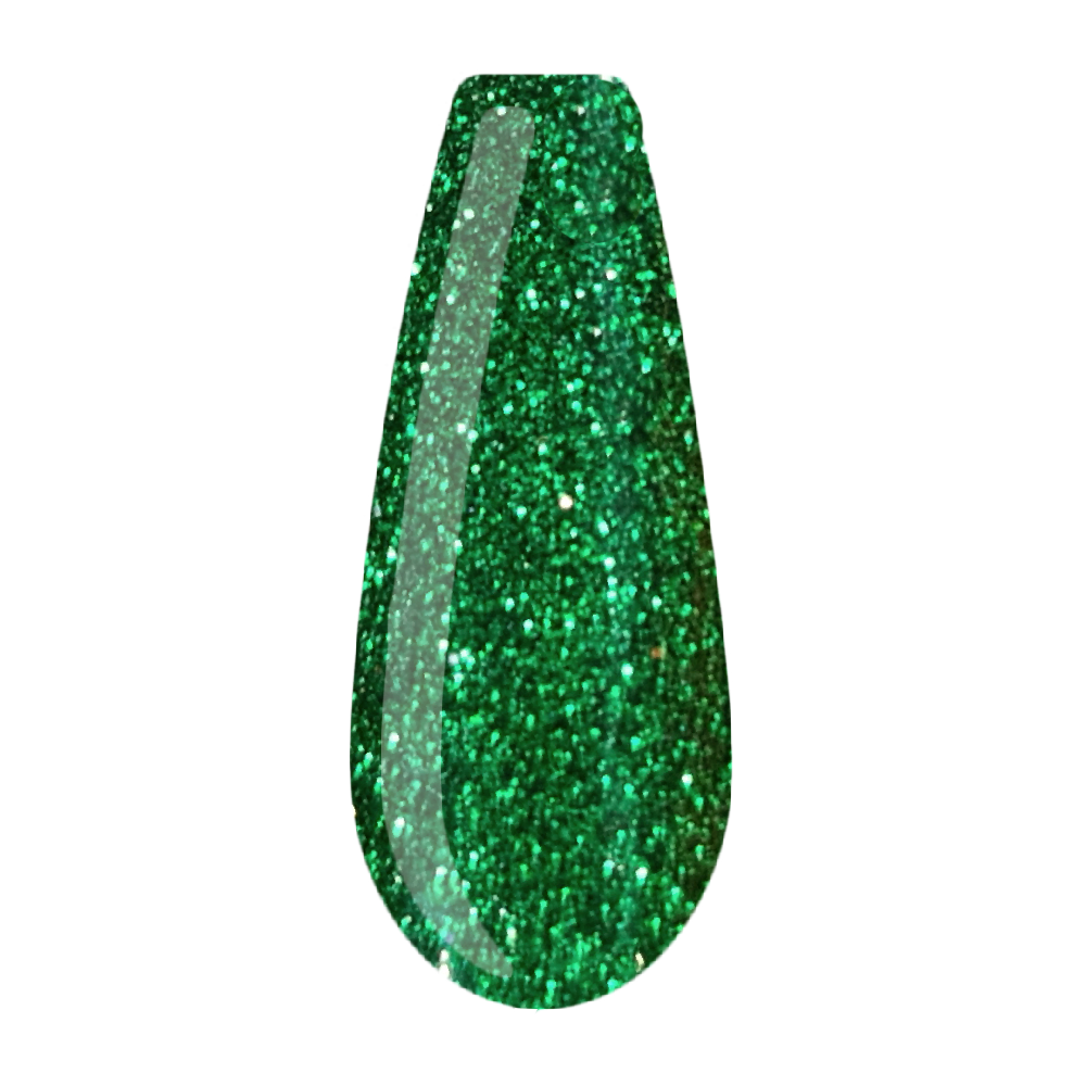 donker mos groen green met glitters acrylic powder voorbeeld tip. Acrylic color powders voor het zetten van acrylnagels.