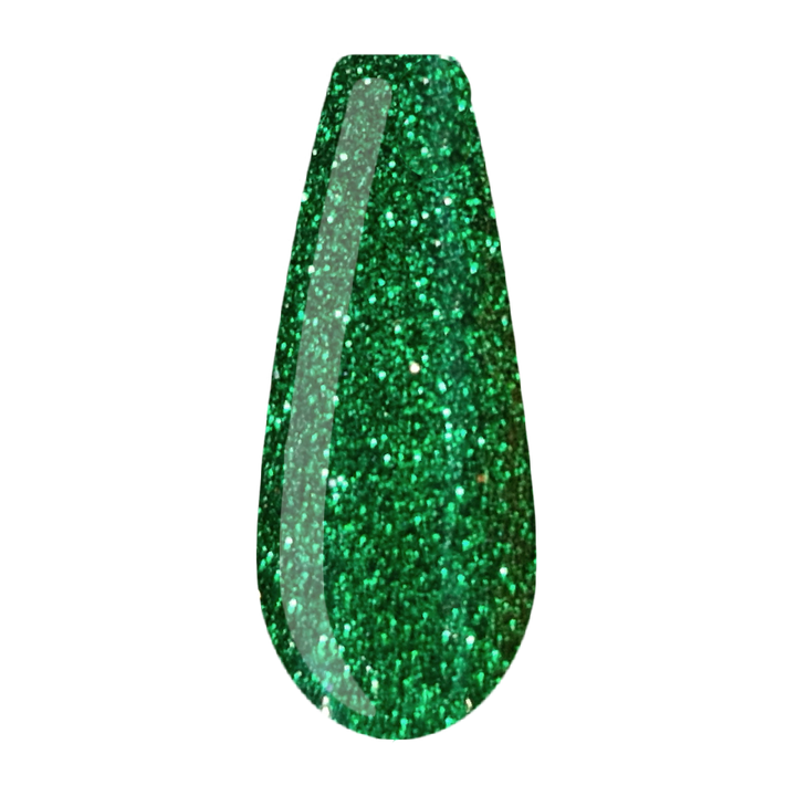 donker mos groen green met glitters acrylic powder voorbeeld tip. Acrylic color powders voor het zetten van acrylnagels.
