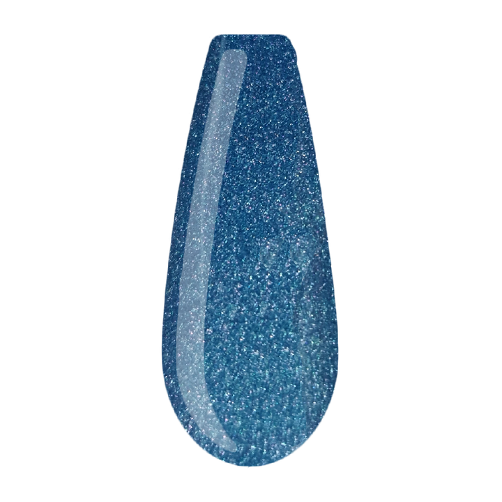 metallic baby blauw glitter acrylic powder voorbeeld tip. Acrylic color powders voor het zetten van acrylnagels.