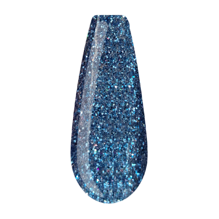 glitter baby ijs blauw. baby blue, ice blue, acrylic powder voorbeeld tip. Acrylic color powders voor het zetten van acrylnagels.