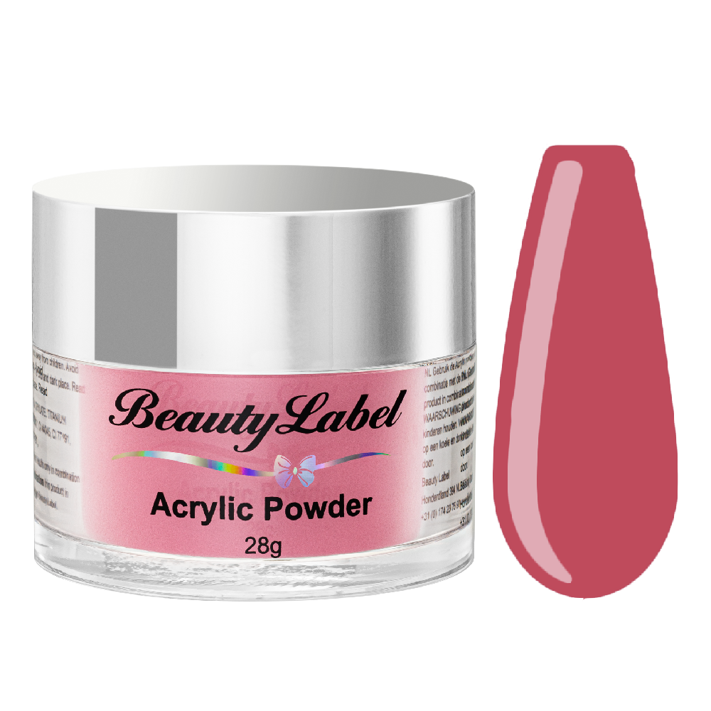 acrylpoeder, Acrylic powders, Acrylic color powders van Beauty Label #30 mauve roze pink. Pot 28g met zilveren deksel. Te koop bij Beauty Label. groothandel in nagelproducten en wimperextensions.
