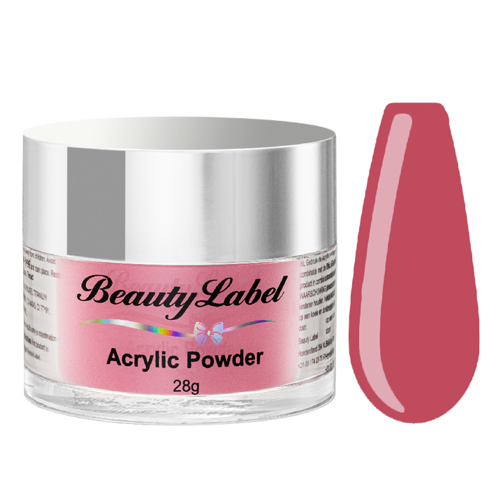 acrylpoeder, Acrylic powders, Acrylic color powders van Beauty Label #30 mauve roze pink. Pot 28g met zilveren deksel. Te koop bij Beauty Label. groothandel in nagelproducten en wimperextensions.
