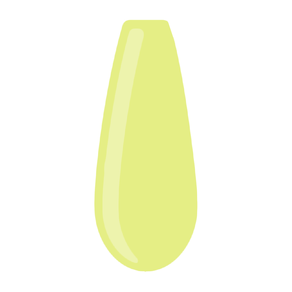 neon yellow, neon geel, acrylic powder voorbeeld tip. Acrylic color powders voor het zetten van acrylnagels.