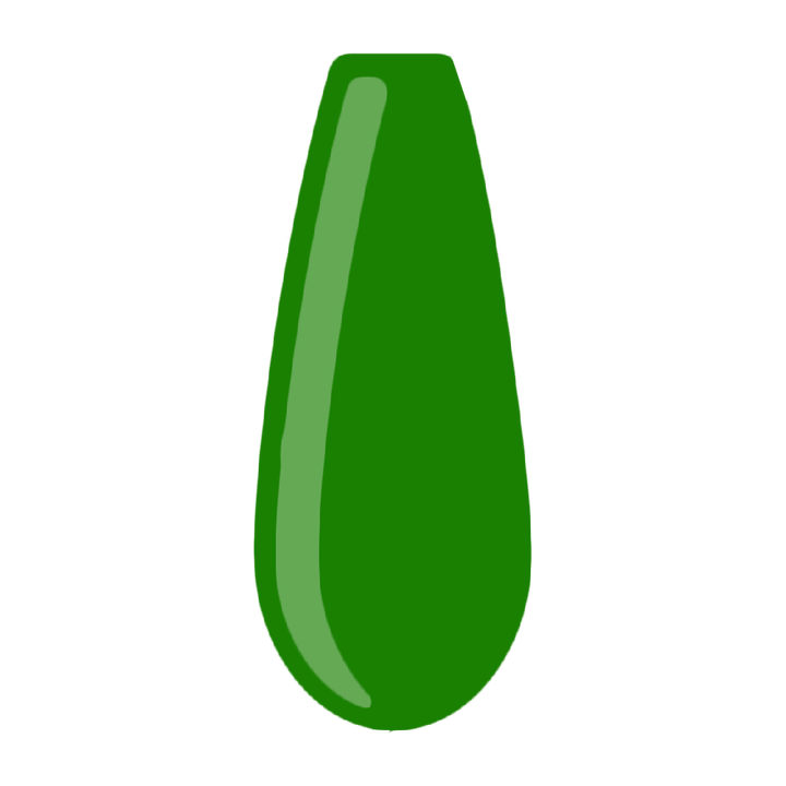 neon green acrylic powder voorbeeld tip. Acrylic color powders voor het zetten van acrylnagels.