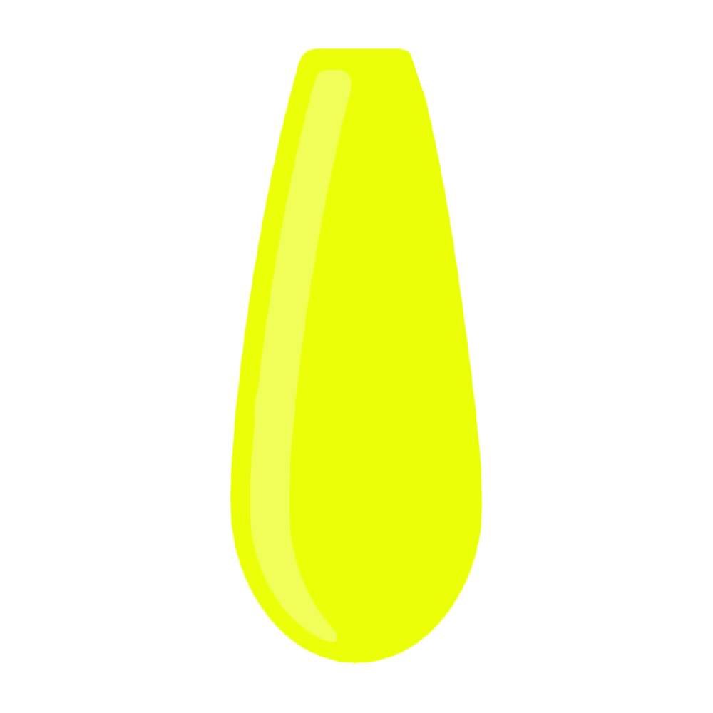 neon yellow acrylic powder voorbeeld tip. Acrylic color powders voor het zetten van acrylnagels.