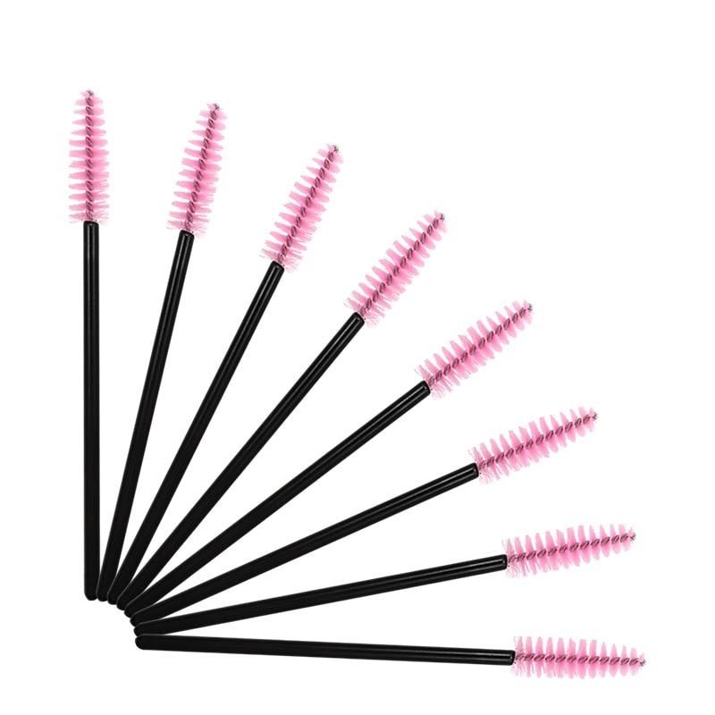 Mascara borsteltjes -Licht roze/zwart